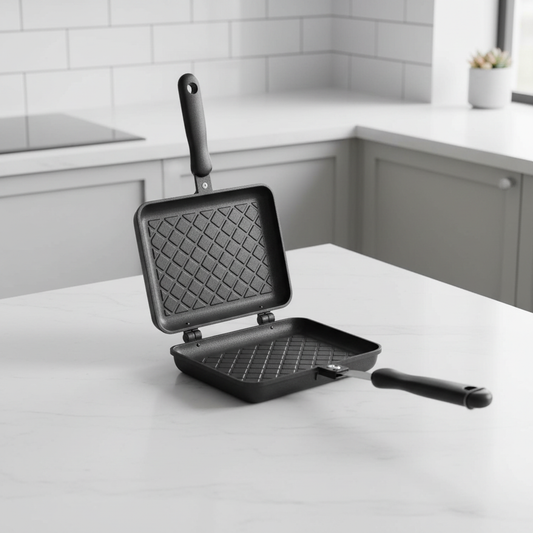 Doppelseitige Bratpfanne aus Aluminium