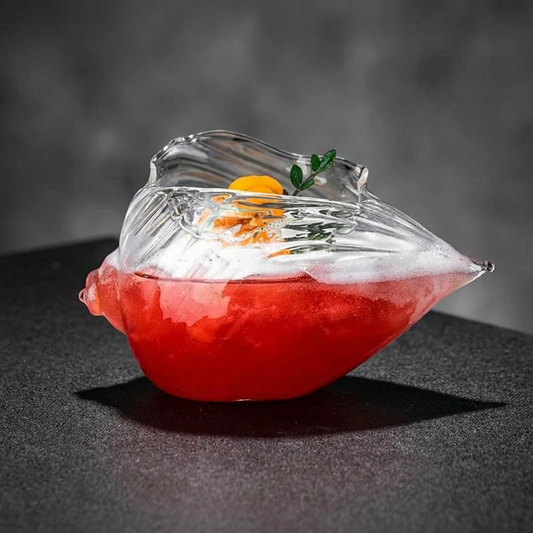 Cocktailglas in Muschelform aus Glas (2er-Set)