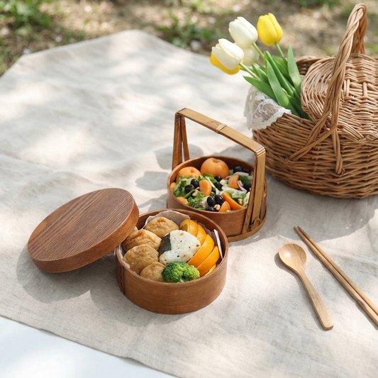 Holz-Lunchbox mit Mehrschicht-Design