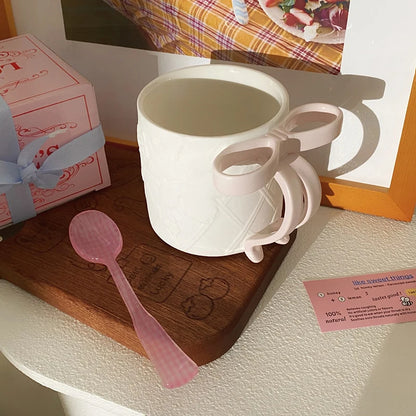 Keramik Tasse mit Schleifenhenkel – 300ml – Elegantes Design für Kaffee & Tee