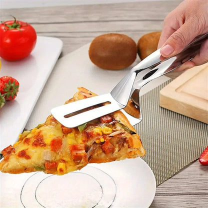 2 Stück Edelstahl Extra Dicke Anti-Verbrühung Frittier-Biefstuk Frittier-Fischclip Keukenspatel Multifunktional