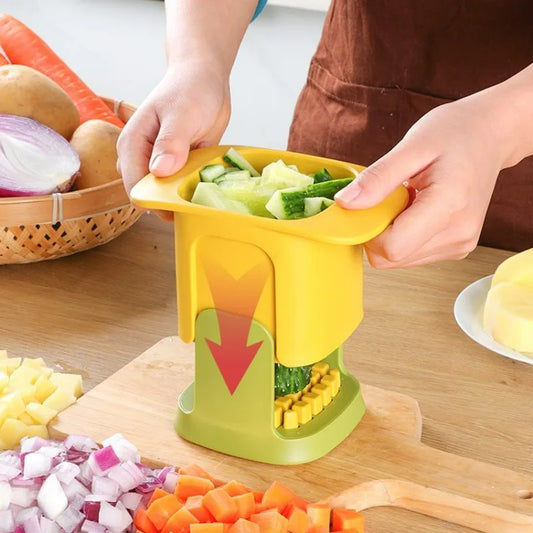 Multifunktionaler Gemüseschneider – Kartoffeln, Gurken, Zwiebeln & Pommes Frites Schneider – Küchenwerkzeuge, PP Kunststoff & Edelstahl