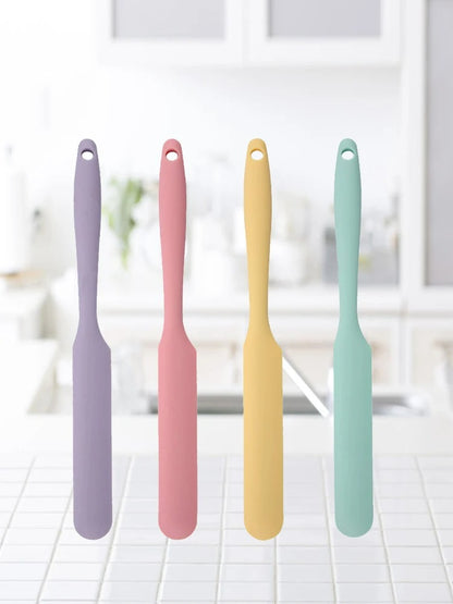 3 stuks Lebensmittelechte Silikon-Cremeschaber Lange Spatel Hitzebeständig Küchenbackwerkzeug 23,8 cm