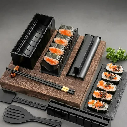 Sushi Maker Set DIY – Multifunktionales Küchenwerkzeug für Sushi, Reisbällchen &amp; Cake Rolls, Lebensmittelechtes ABS