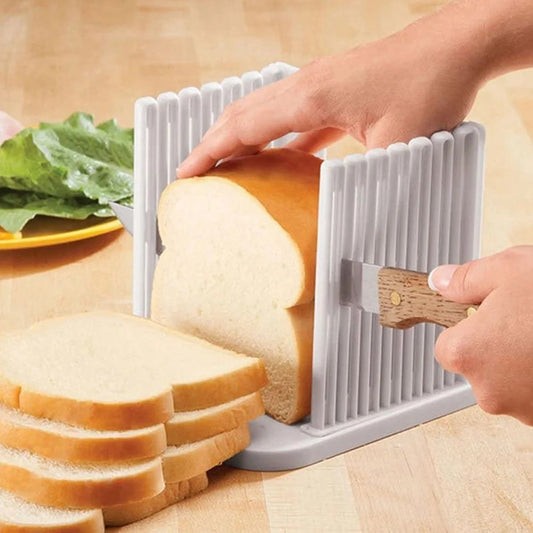 Verstelbare Toast Broodsnijmachine, Opvouwbare Snijgeleider voor Zelfgebakken Brood, Multifunctionele Keuken Tool met Kruimellade