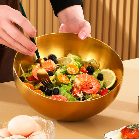 Rostfreier Edelstahlschüssel Großes Fassungsvermögen für Suppe, Reis und Ramen, 19x9x5 cm