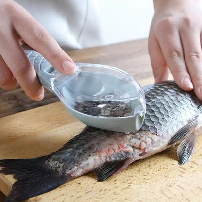 2er Set Fischschuppen Schaber - Praktisches Küchengerät für Fischreinigung, Mit Abdeckung und Hygienischem Design