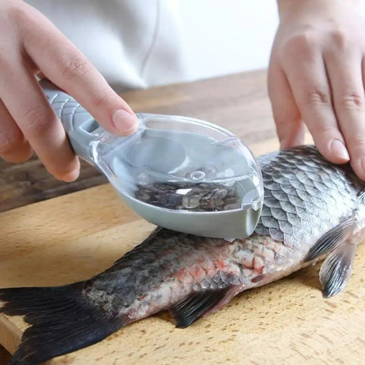 2er Set Fischschuppen Schaber - Praktisches Küchengerät für Fischreinigung, Mit Abdeckung und Hygienischem Design