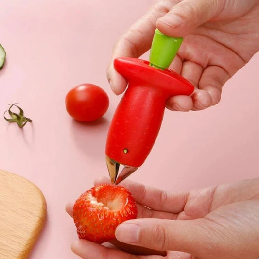 Set aus 2 Erdbeerhullern und Ananas-Schneidern – Praktische Küchenhelfer für Obst & Gemüse