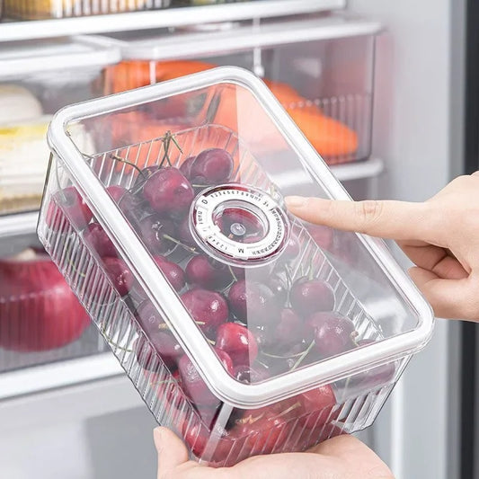 Aufbewahrungsbox für Kühlschrank Transparenter Lebensmittelbehälter mit Deckel, 3 Größen, 900 ml - 3400 ml