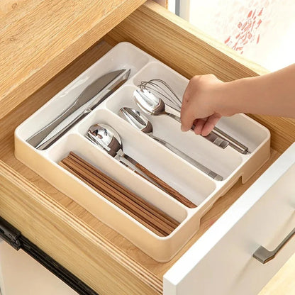 Besteck Organizer mit 4/5 Fächern – Praktische Lade Divider für Besteck und Küchenutensilien, Leicht zu Reinigen