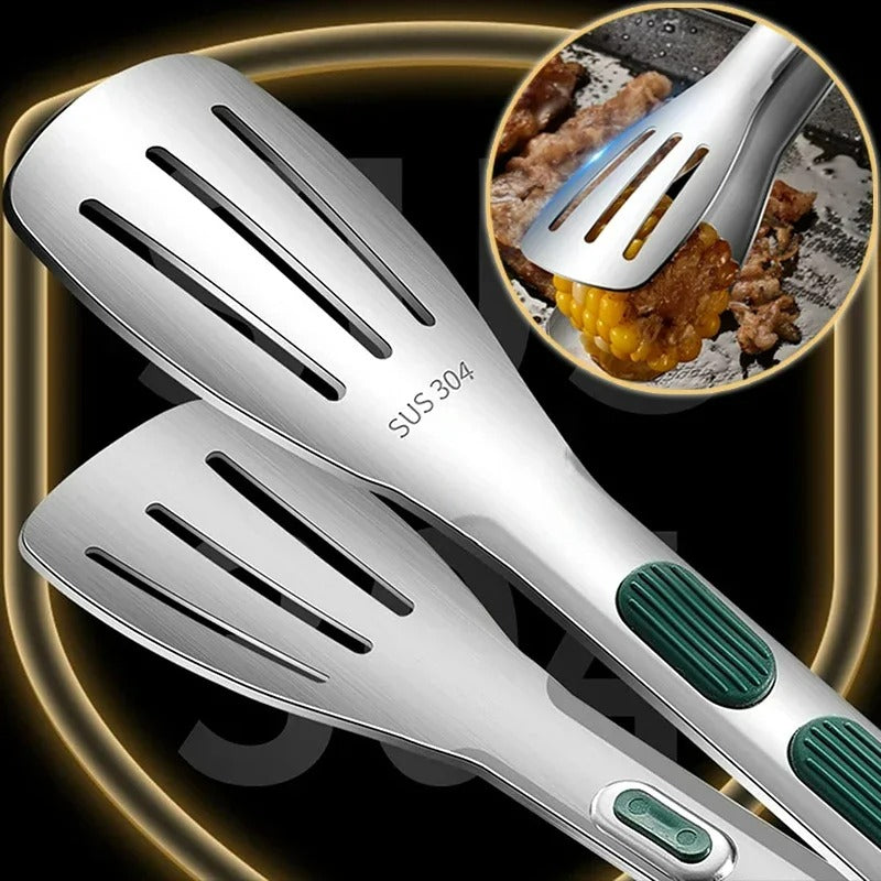 Roestvrijstalen Voedseltang BBQ Grill Klem, Antislip, Kleine, Medium, Grote Formaten - Keuken Gadgets