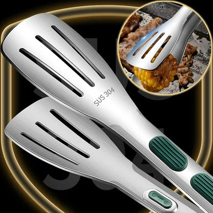 Roestvrijstalen Voedseltang BBQ Grill Klem, Antislip, Kleine, Medium, Grote Formaten - Keuken Gadgets