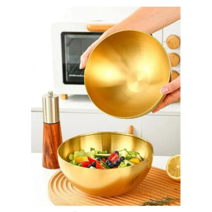 Rostfreier Edelstahlschüssel Großes Fassungsvermögen für Suppe, Reis und Ramen, 19x9x5 cm