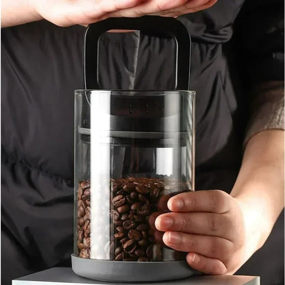Vakuumversiegelter Kaffeebehälter mit Ventil – Feuchtigkeitsbeständige Aufbewahrung für Frische Bohnen – Klein oder Groß