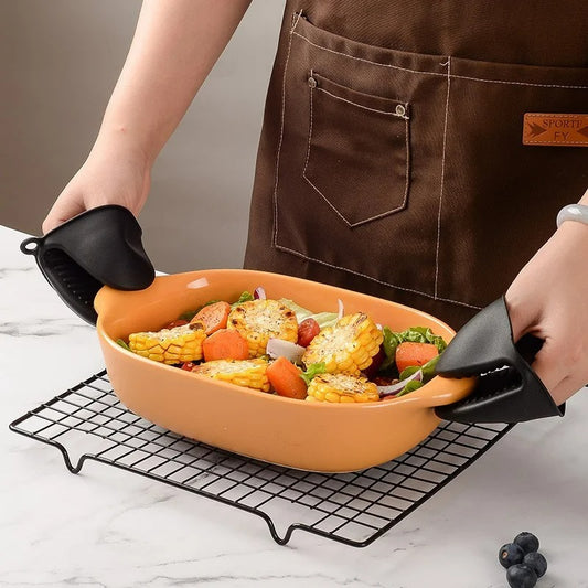 Ovenwanten Siliconen Hittebestendig Set 2 Stuks, Antislip Knijpwanten voor Koken en Bakken