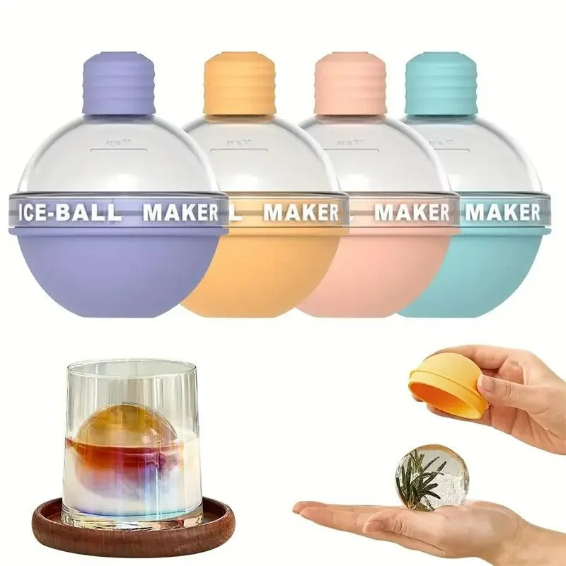 Siliconen Eisballform für kalte Getränke, Kaffee-Eis und mehr - 1/4PCS, 8x6,7 cm