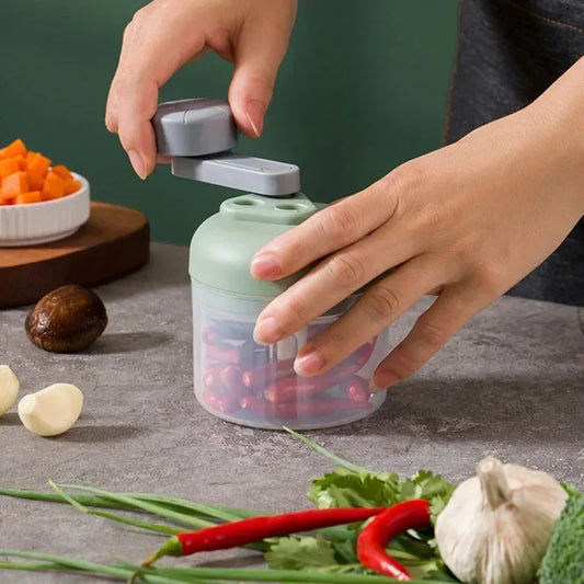 Handknoblauchpresse Multifunktional für Gemüse und Zwiebeln – 3 Größen Schneidemaschine für die Küche