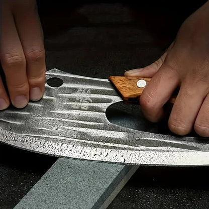 Vielseitiges Edelstahl Küchenmesser für Fisch und Fleisch, Holzgriff, Arbeitsersparnis