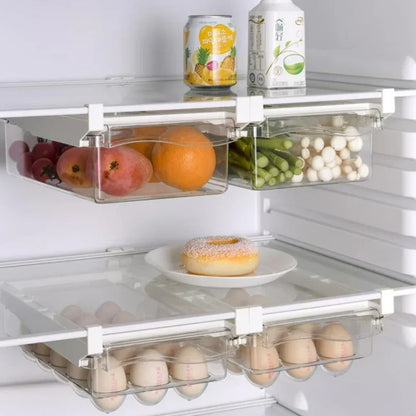 Kühlschrank-Schubladen-Aufbewahrungsbox – Transparente Aufbewahrungsbox für Kühlschrank, ABS+PET, 450g