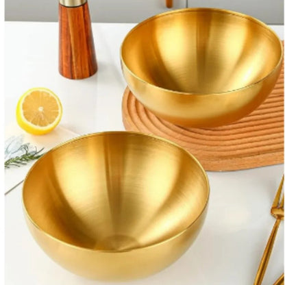 Rostfreier Edelstahlschüssel Großes Fassungsvermögen für Suppe, Reis und Ramen, 19x9x5 cm