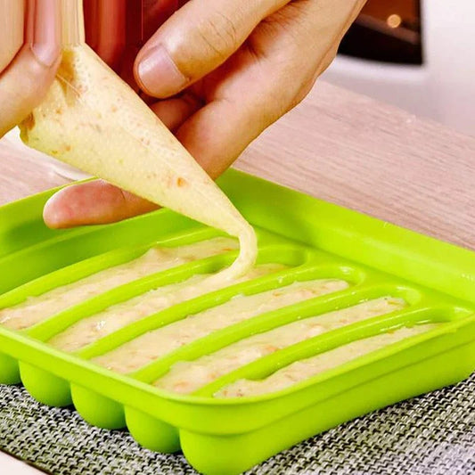 Silikon Wurstform 6 Fächer – DIY Hot Dog und Schinken Wurst Maker, Nicht-Stick, Spülmaschinengeeignet