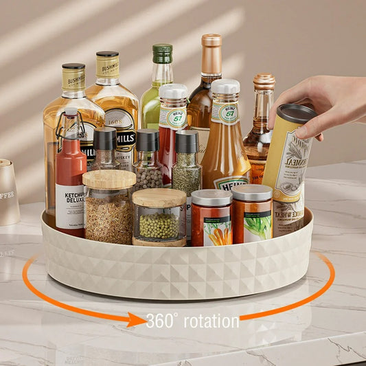 360° Rotierbarer Gewürzhalter – Platzsparendes Küchenregal, Anti-Rutsch, 22,5 cm