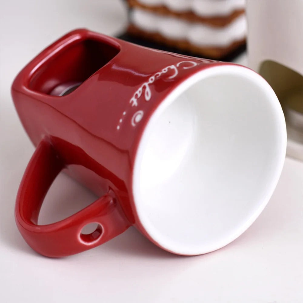 Mini Fondue Set – Keramischer Fondue Maker für Schokolade, Käse und Butter, inkl. Gabeln