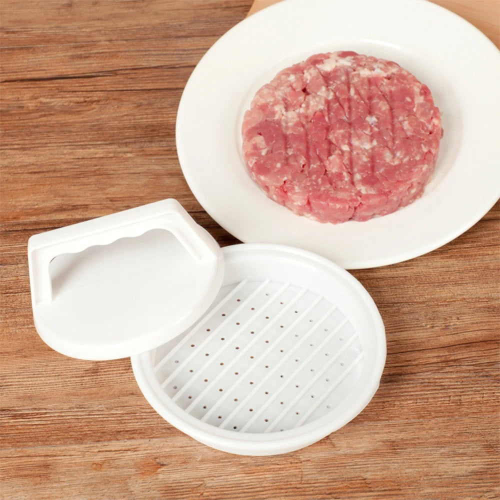 3 Stück Hamburger Presse Set - Plastik Burger Maker, Ideal für BBQ & Grillpartys, 4 Zoll Hamburger Patties, Spülmaschinenfest