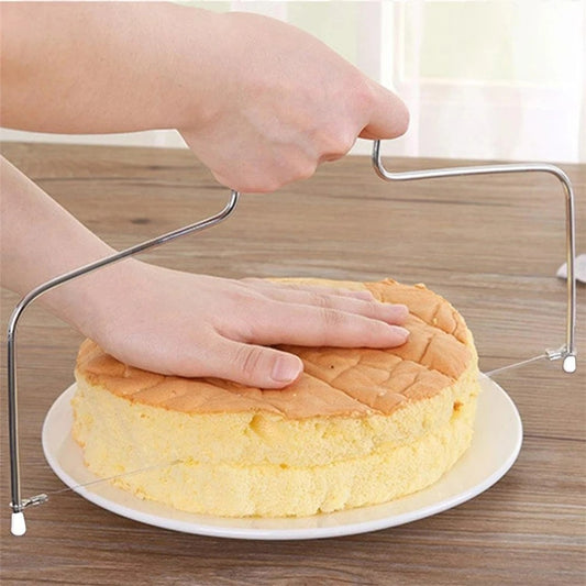 Verstellbare Höhe Kuchen-Schneidemaschine aus Edelstahl, Präzise Backform für DIY Dekoration und Fondant