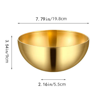 Rostfreier Edelstahlschüssel Großes Fassungsvermögen für Suppe, Reis und Ramen, 19x9x5 cm