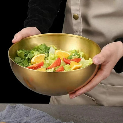 Rostfreier Edelstahlschüssel Großes Fassungsvermögen für Suppe, Reis und Ramen, 19x9x5 cm