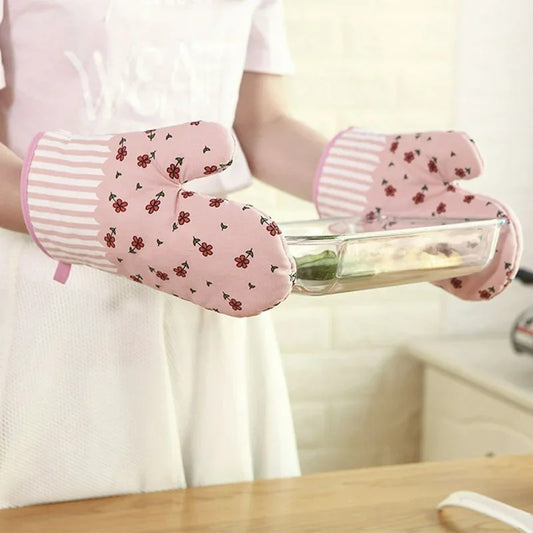 Hitzebeständige Ofenhandschuhe Anti-Rutsch Backen Handschutz – Isolierende Backmatte für Küche
