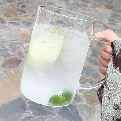 1L Trinkglas Tumbler mit Deckel und Strohhalm, Transparent, Ideal für Kaffee, Milchshake, Saft und Mokka