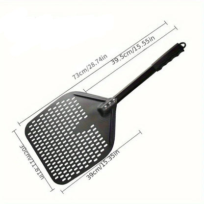Pizzaschieber Aluminium perforiert, rechteckig 30,48 x 35,56 cm, professionelle Pizzaschaufel für Dreh- und Backeinsatz