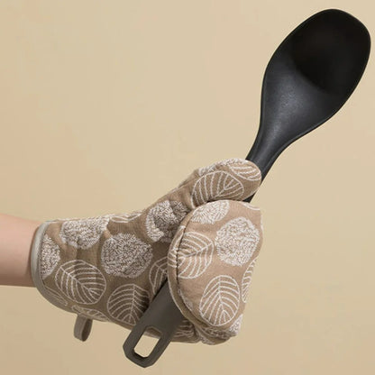 2 Stück Hitzebeständige Ofenhandschuhe Anti-Verbrühung, 13x26 cm, Bedruckt für Küche und Backofen