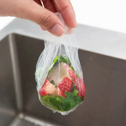 Küchenspüle Filtersieb für Abflüsse, 100 Stück, Polyester Filter, Restefänger, Weiß, 9x9 cm