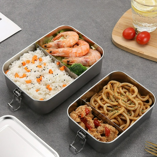 Edelstahl Lunchbox mit 850 ml Kapazität – Auslaufsicher, Isoliert, Rechteckig, Spülmaschinenfest