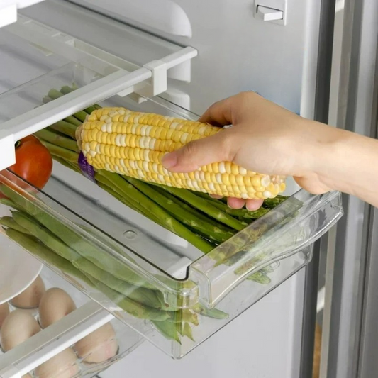 Kühlschrank-Schubladen-Aufbewahrungsbox – Transparente Aufbewahrungsbox für Kühlschrank, ABS+PET, 450g