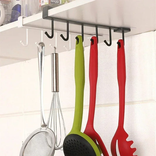 6er Küchenhaken für Kaffeetassen – Platzsparender Organizer für Schrank, Kunststoff, 16,5 x 7,5 x 3 cm