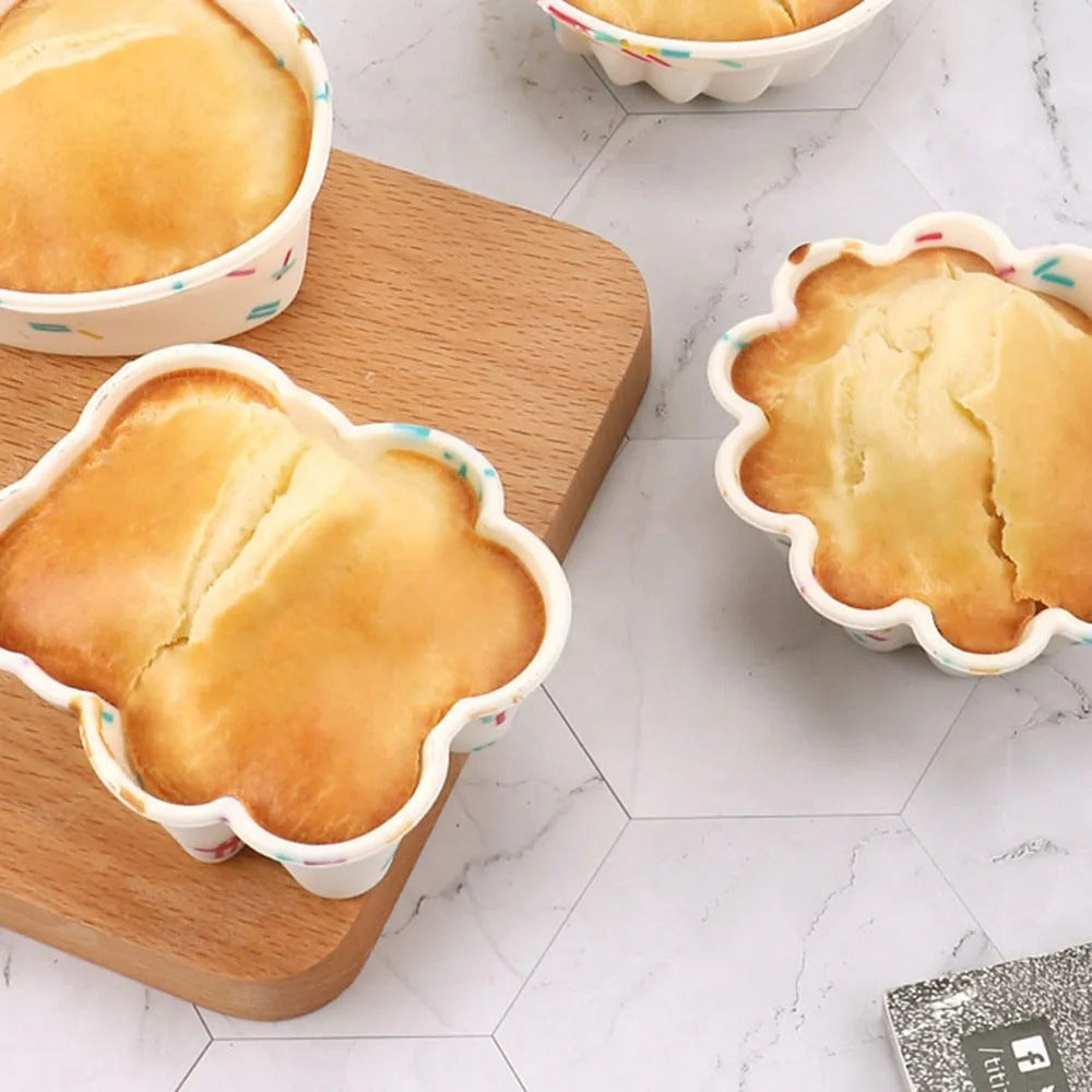 4-teiliges Silikon-Muffin- und Kuchenform-Set, Antihaftbeschichtet, Hitzebeständig, für DIY-Desserts, Schokolade und Pudding