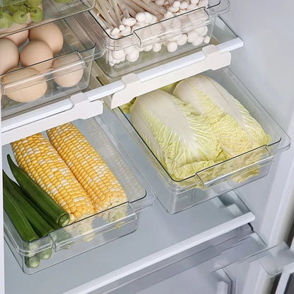 Kühlschrank-Schubladen-Aufbewahrungsbox – Transparente Aufbewahrungsbox für Kühlschrank, ABS+PET, 450g