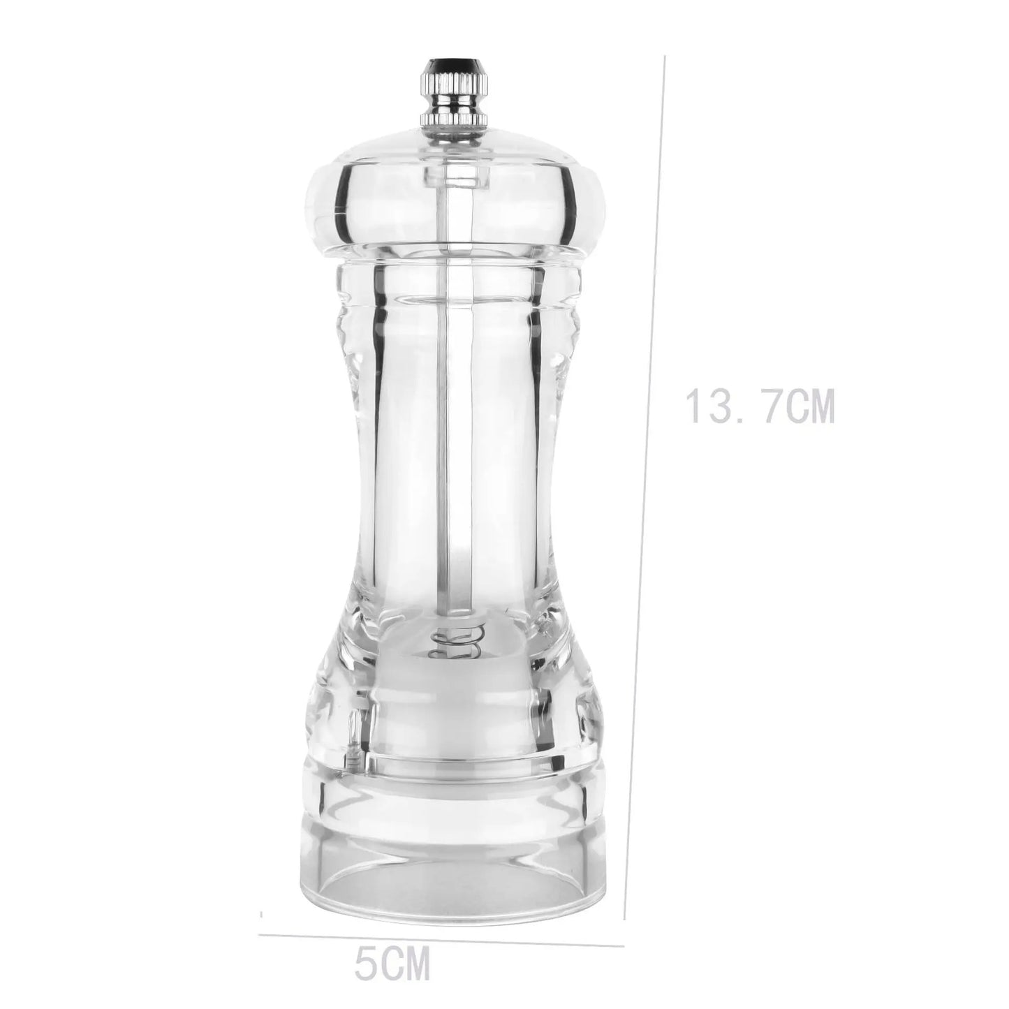 Set of 3 Transparente Pepermolen Zoutmolen, Handheld Kruidenslijper, Acrylic Spice Crusher, Kitchen Gadget Set