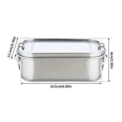 Edelstahl Lunchbox mit 850 ml Kapazität – Auslaufsicher, Isoliert, Rechteckig, Spülmaschinenfest