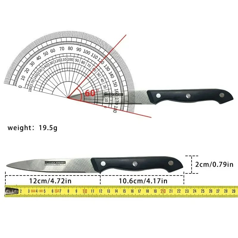 3er Set Küchenmesser Scharf – Edelstahl Obstmesser, Antihaft & Rostfrei, 18 cm