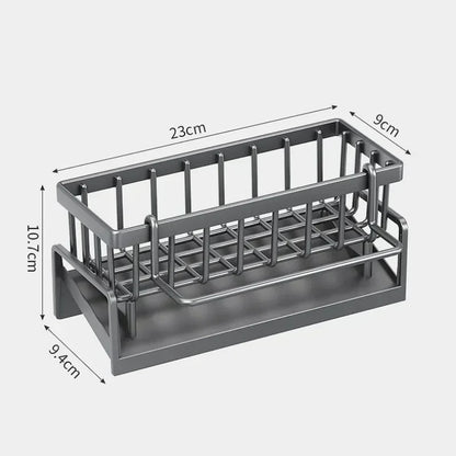 Küchen Aluminium Abtropfregal Organizer – Wandmontage, Rostfrei, 30 cm