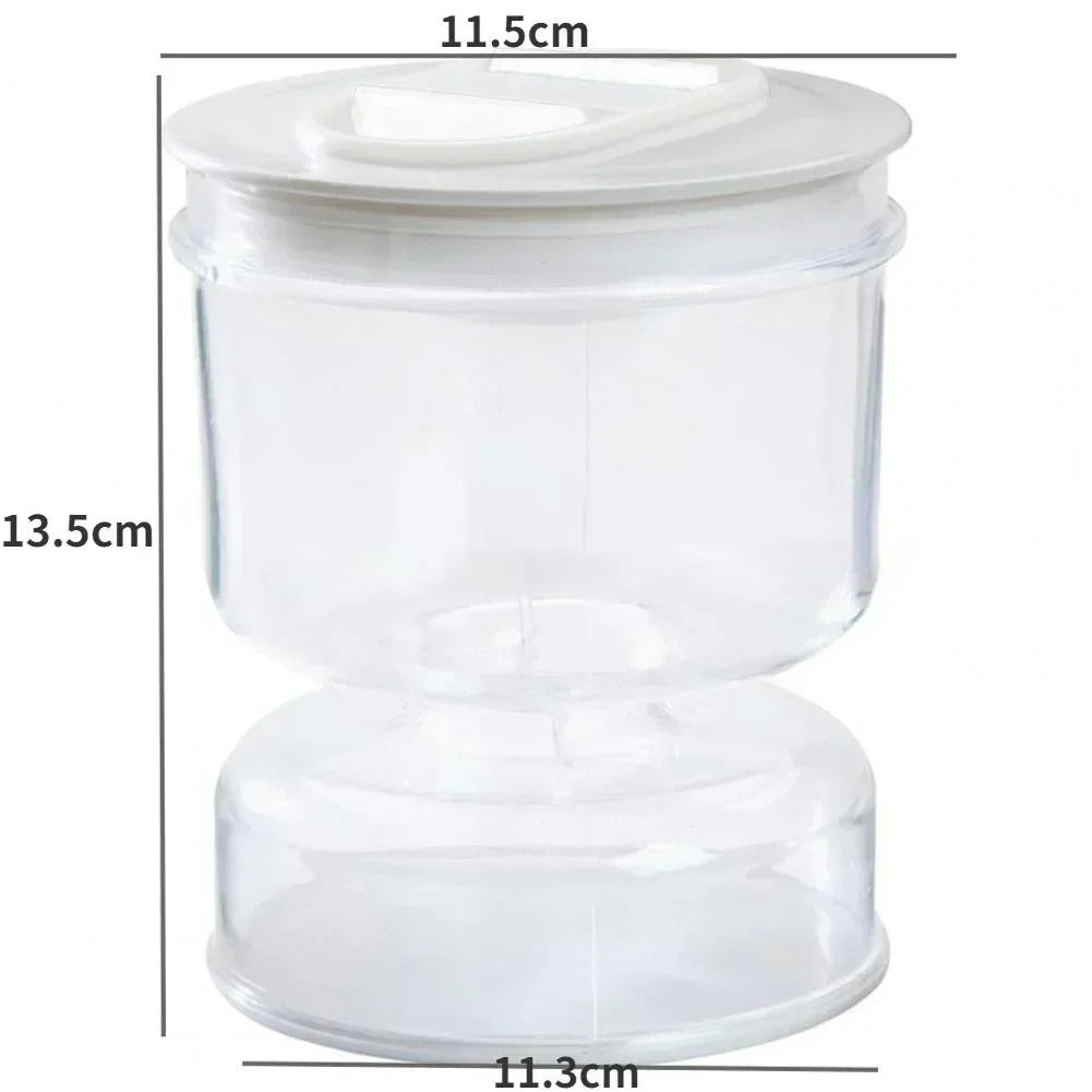 Pickle Jar mit Flip-Deckel und Sieb, 200 ml, Wet-Dry-Trennung, für Oliven & Eingelegtes