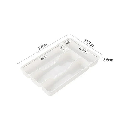 Besteck Organizer mit 4/5 Fächern – Praktische Lade Divider für Besteck und Küchenutensilien, Leicht zu Reinigen