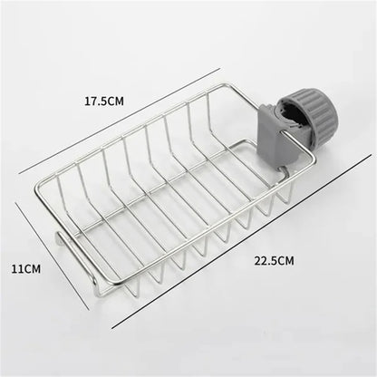 Stainless Steel Spülbecken Organizer – Ablage für Schwämme, Seife & Handtücher, Verstellbar, Rostfrei
