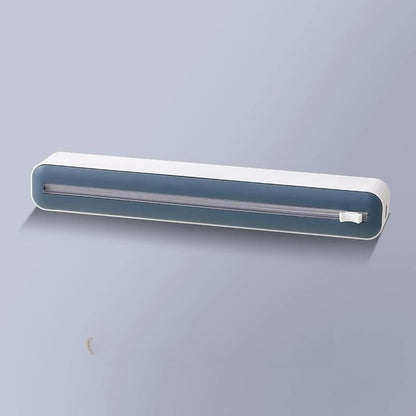 Frischhaltefolienspender mit Cutter – Küchenaufbewahrung für Aluminiumfolie & Plastikfolie, Saugfuß, Zwei-Wege-Schneideblatt, 36 cm